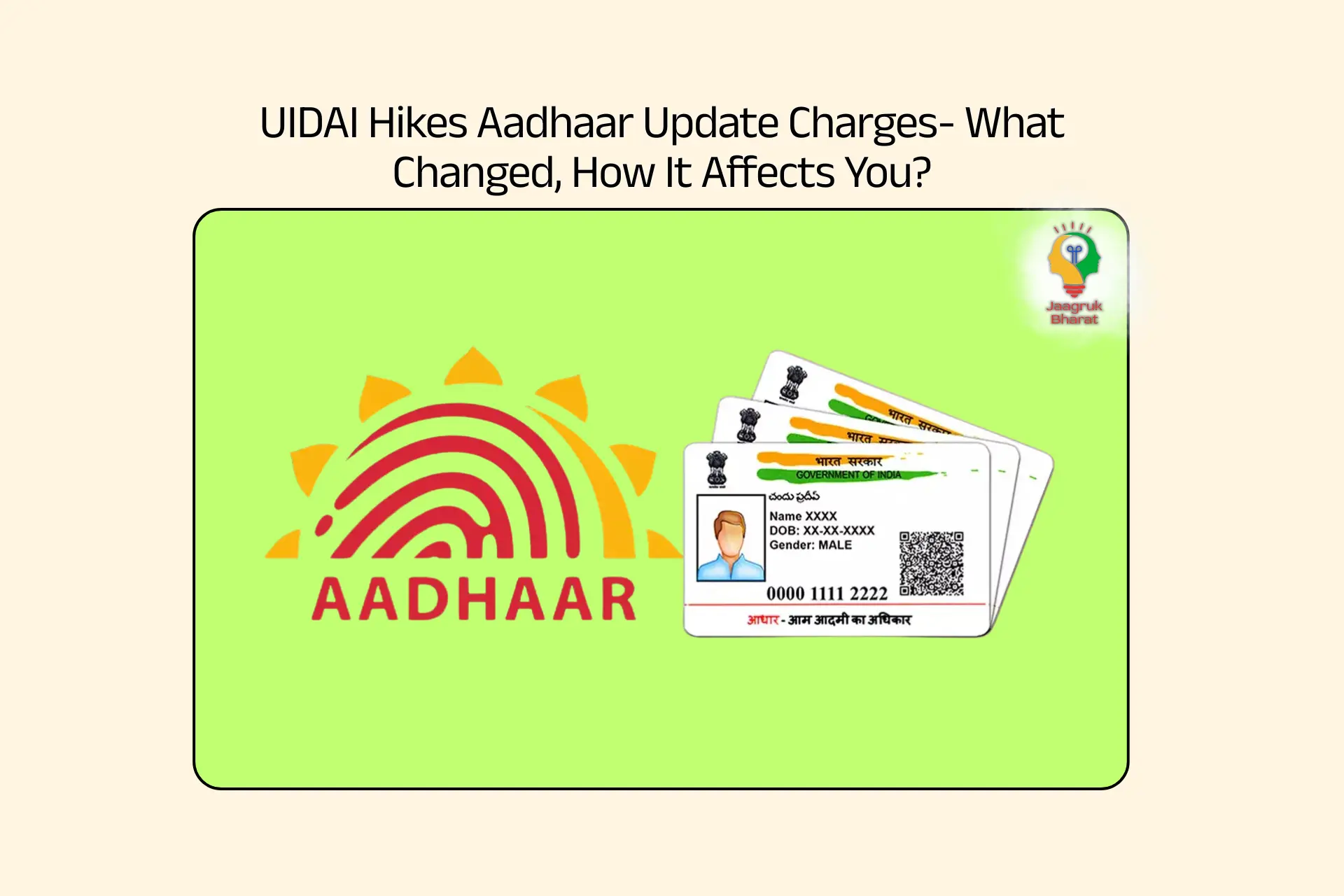 Uidai Latest Rate Chart uidai hikes aadhaar update charges new fees 2025