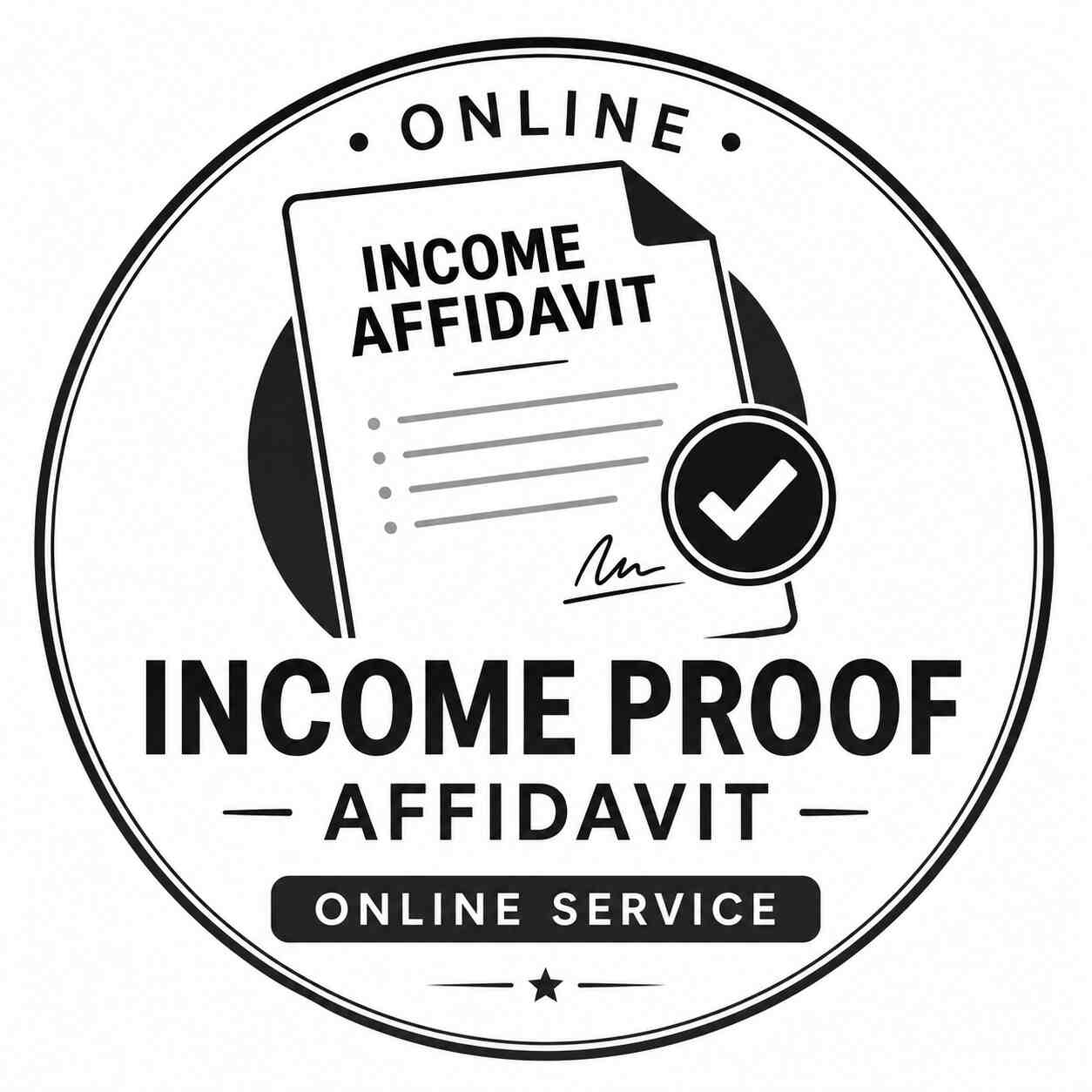 Online Income Proof Affidavit